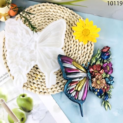 3D Resin Casting Molds Set, Decorative Bee and Butterfly Wall Art Silicone Molds, DIY Craft Making Tools, Epoxy Resin Silicone Mould