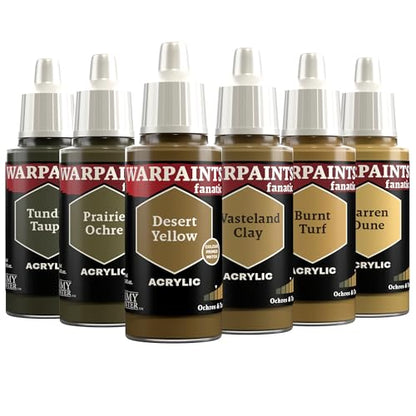 The Army Painter, Warpaints Fanatic Flexible Triad: Ochres & Tans 6x18ml | Quality Acrylic Miniature Hobby Model Paint Set for Dnd & Warhammer 40K Figures - color: Flexible Triad: Ochres & Tans
