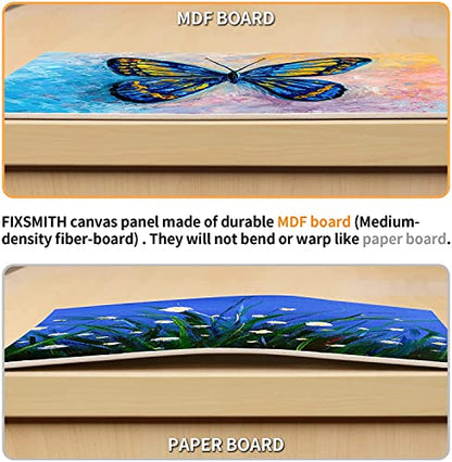 Canvas Boards for Painting 4x6 Inch, Super Value 24 Pack Mini Canvases, White Blank Canvas Panels, 100% Cotton Primed, Painting Art Supplies - size: 4"×6"