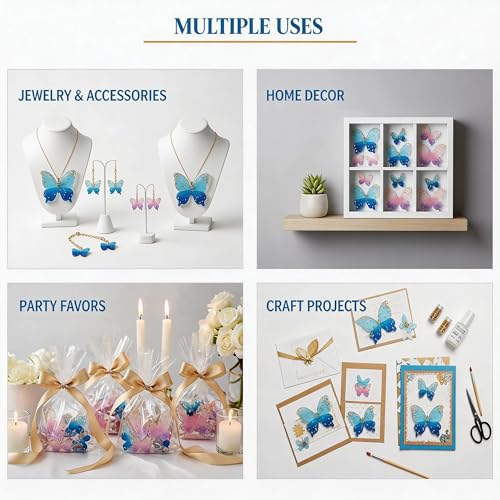 Butterfly Resin Molds, 3D Figurine Silicone Molds for Epoxy Resin | Flexibility Butterfly Molds for Resin Casting, Candle Making, Flower Bouquet Preservation, Insect Specimen, Soap, Gypsum