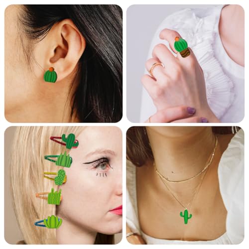 ORIGACH 14 Pcs Potted Plant Clay Cutters Set | Cactus Polymer Clay Cutter for Earring Making Potted Plant Shape Clay Cutters for Jewelry Making - style: Potted Plant