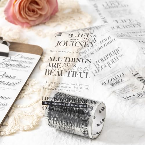PET Tape Stickers for Scrapbooking Supplies, Lettering Stickers for DIY - color: Romance