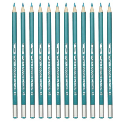 PATIKIL Watercolor Pencil, 12Pcs Water Soluble Pencils for Blending, Coloring, Sketch Drawing, Painting, Bright Blue - color: Bright Blue