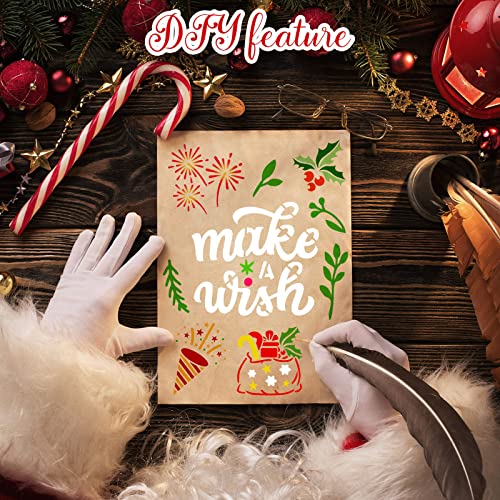 Fainne 100 Pcs 2 Inch Christmas Stencils Small Stencils for Painting | Reusable Craft Stencils, DIY Scrapbook, Wood Wall Fabric Rock Chalkboard Sign Painting, Home Art Decor Projects - style: Santa Style