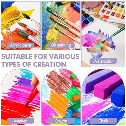 FUMILE 6 Pack Canvas Boards for Painting 8x8 and 8 Pack 5x7 Inch Canvas Boards for Painting, Small Canvases for Painting for Classroom and Painting Parties.
