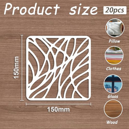 INFUNLY 20pcs Textures Stencils for Painting 5.9x5.9 Reusable Wall Stencils DIY Mixed Line Textures Stencils Brick Layered Pattern Drawing Template for Wood Canvas Wall Paper Home Decor - style: 20PCS Textures Line