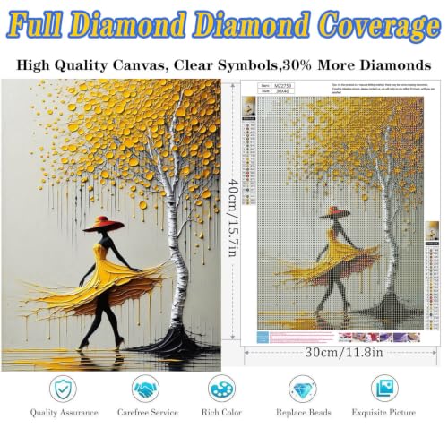 Dugsmgd Dancing Girl Diamond Art Kits for Adults, Diamond Painting 12x16 in - color: Dancing Girl