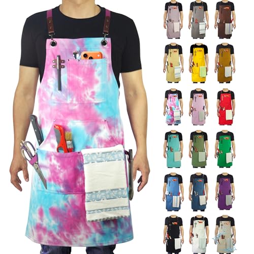 Kitchen Apron, Work Apron, Canvas Apron, Phantom Blue - color: Phantom Blue