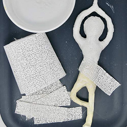 Activa Rigid Wrap Plaster of Paris Cloth Bulk Pack, 12-in x 50-ft | Ideal Sculpting Medium for Arts & Crafts | Easy to use just dip in water, extra creamy for a smooth finish, cuts with scissors, dries hard in 5 minutes, paintable - size: 5 pounds