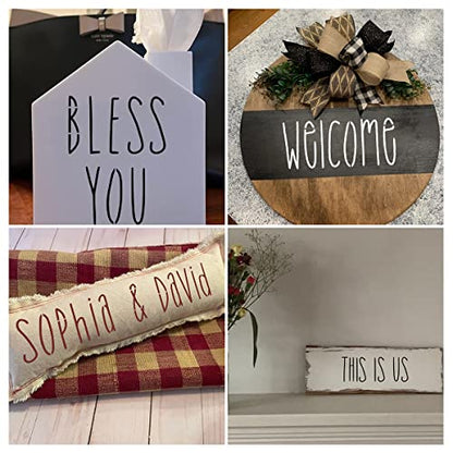 4 Inch Alphabet Letter Stencils for Painting - 70 Pack Letter and Number Stencil Templates with Signs for Painting on Wood, Reusable Skinny Letters Stencils for Chalkboard Wood Signs & Wall Art - size: 4 Inch