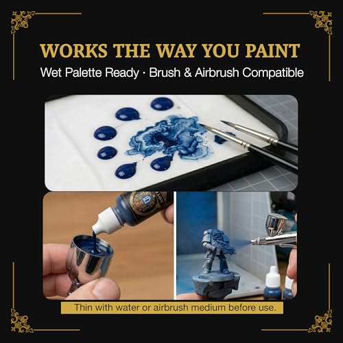 Ludus Bellum Miniature Paint Navy Blue Color 18ml Precision Dropper Bottle | Professional Acrylic Paint for Miniatures & Models, Provides Quality Acrylic Tones and Shades for Warhammer 40K D&D Figures - color: Navy Blue