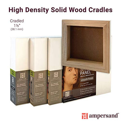 Ampersand Artist Panel Primed Smooth Surface for Painting and Mixed-Media, 1.5 Inch Depth, 8X10 Inch (PWP150810) - color: 1.5 Inch Depth, size: 8X10