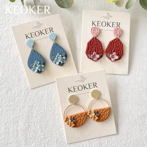 KEOKER Polymer Clay Leather Texture Roller, Polymer Clay Texture Roller, 3pcs Leather Texture Roller for Polymer Clay, Like Polymer Clay Texture Sheets, Great Work with Polymer Clay Cutters - color: ALL