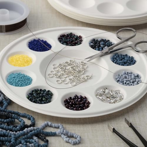 Creative Mark Disposable Earth Paint Palette, 7-3/8" Diameter, 10 Pack | Eco-Conscious, Biodegradable Paint Holder Tray for Artists, Compostable Paint Tray Palette with 10 Wells Each, Easy Cleanup