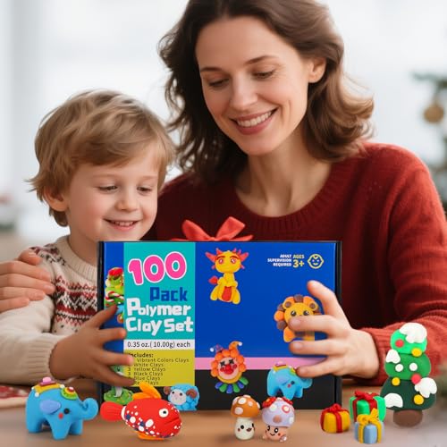 CiaraQ Polymer Clay Kit, Mini Modeling Clay Set | for Kids/Beginners/ Artist, 100 colors - color: 100 Colors
