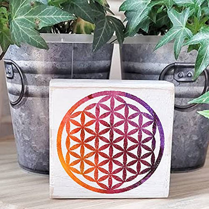 DLY LIFESTYLE Tree of Life Stencil for Painting on Wood, Canvas, Paper, Fabric, Walls and Furniture - Flower Stencil - 6x6 Inches - Reusable DIY Art and Craft Stencils - Wall Stencil - color: Tree of Life 6"x6"