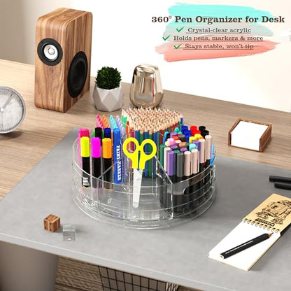 CraftGenes Clear Rotating Organizer, Acrylic Pen Holder, Marker Organizer - size: 1 Pack