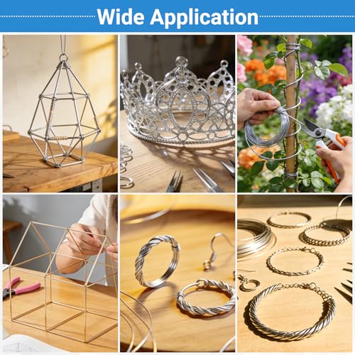 2 Rolls Aluminum Craft Wire, 9 Gauge (3mm) Flexible Metal Wire for Jewelry Making, 32.8 Ft (16.4 Ft/Roll) Bendable Armature Wire for Bonsai, Sculpting and DIY Crafts [Black] - size: 9Gauge 16.4Ft Each, style: Black