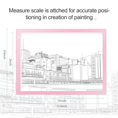 Rechargeable Tracing Light Box, LED Drawing Board for Kids Birthday Gift - color: PINK, size: 10" x 15"
