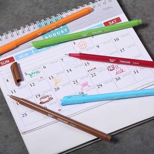 Mr. Pen- Colored Fineliner Pens, 12 Pack, 0.4mm