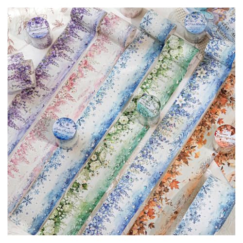 Washi Tape Stickers for Scrapbooking,Ripples Scrapbook Stickers for DIY - color: Flower