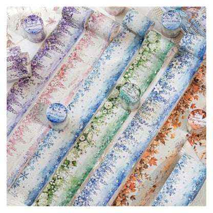 Washi Tape Stickers for Scrapbooking,Ripples Scrapbook Stickers for DIY - color: Flower