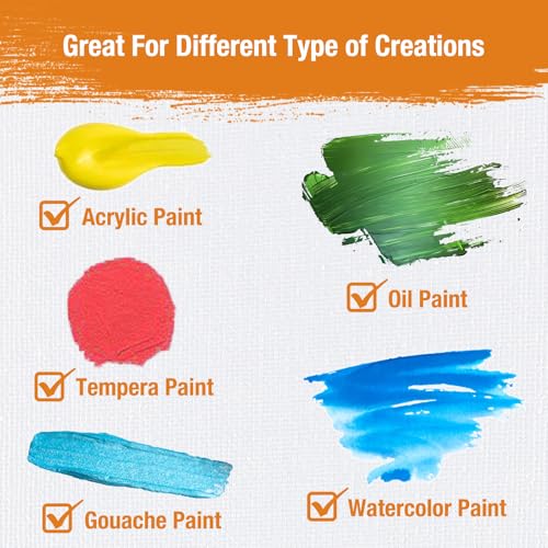 Canvas Boards for Painting 40 Pack, 8 inch x 10 inch Super Value Pack, Artist Canvas Panels for Oil & Acrylic Painting - size: 8"x10"