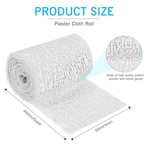 Preboun 50 Pack Plaster Cloth Gauze Bulk for Craft Art, 4 Inch x 180 Inch | Ideal Paper Mache Belly Casting Mask Making, Plaster Strips School Classroom Back to School Art Projects - size: 4 Inch X 180 Inch