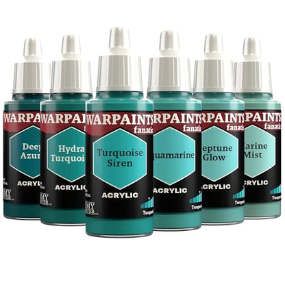 The Army Painter, Warpaints Fanatic Flexible Triad: Turquoises 6x18ml | Quality Acrylic Miniature Hobby Model Paint Set for Dnd & Warhammer 40K Figures - color: Flexible Triad: Turquoises