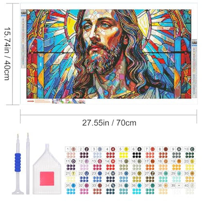 JOOZ Large Diamond Painting Kits for Adults Jesus, 27.5x15.7 Inch - color: Jesus