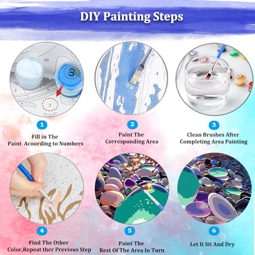 JUJUHOOD Beach Paint by Number Kits for Adults Beginner,Sunset Paint by Number Kit for Adults, Adult Paint by Number Canvas with Paintbrushes and Acrylic Pigment 16x20 inch,Sunset Beach - color: Sunset Beach