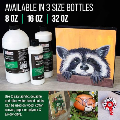 U.S. Art Supply 8 oz Matte Acrylic Varnish for Acrylic Painting - size: 8-ounces