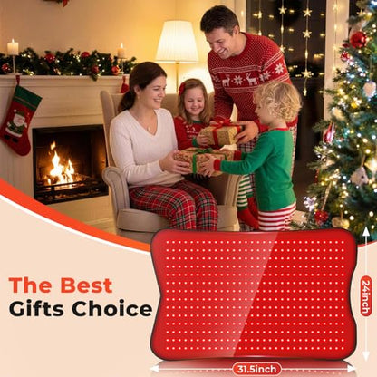 Red Light Therapy Mat for Body, Red Lights Pad with 660nm&850nm Infrared Light Therapy Mat, Chirstmas Birthday Festival Gift for Women Men Father Dad Mother Mom Lover Elderly 31.5''*24'' - size: 31.5''×24''