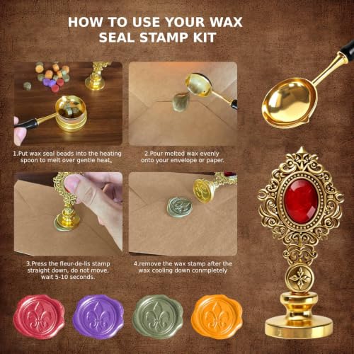 Calligraphy Pens Set,16PCS Wax Seal Gift Kit(Burgundy) - color: Burgundy
