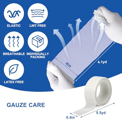 Navona Gauze Rolls 30 Pack, 4 in x 4.1 Yards - color: Pack of 30