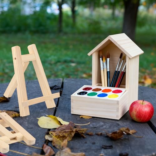 Yiksonyo 12 Pack 11 Inch Wooden Easel, Tabletop Wood Easels Stand, Wooden Easel for Painting, Art, and Crafts - size: 12 Pack 11 Inch