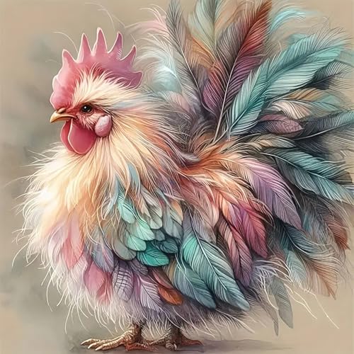 Acelii Colorful Rooster 5D Diamond Painting Kits for Adults Beginners - color: JK793-1