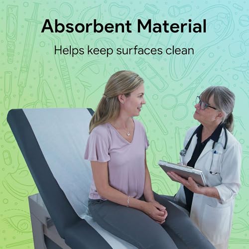Medical Exam Table Paper 17"x125 Feet - 1 Roll of Disposable White Table Paper Rolls for Doctor's Offices, Chiropractors, and More - Latex Free Bed Sheet