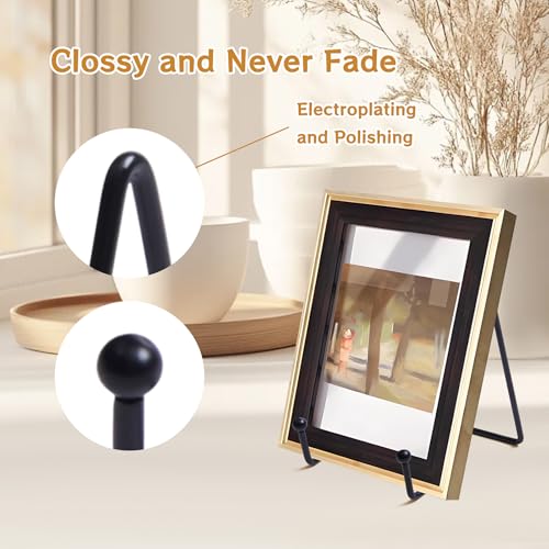 6 Inch Metal Display Easels, 2 Pack Tabletop Stands | For Wreath, Picture & Decorative Plate Holder