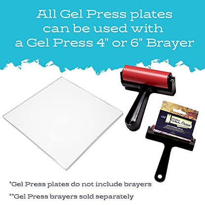 Gel Press Monoprinting Gelli Plate - (Size: 12" X 12") - 10803 | Top Gel Printing Plate for Arts & Crafts - size: 12" x 12"