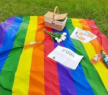 2 Pack Pride Rainbow Tablecloth - Gay Pride Decorations Plastic Disposable Table Covers 54 x 108 Inch - color: Party-8