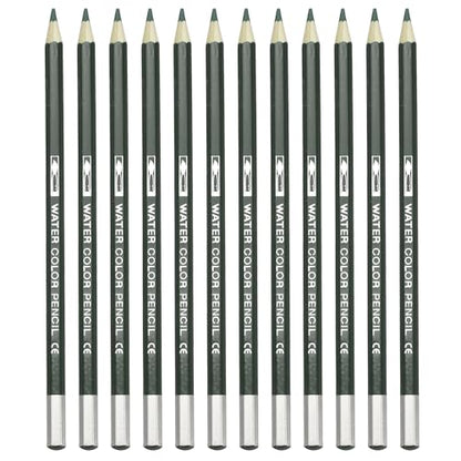 PATIKIL Watercolor Pencil, 12Pcs Water Soluble Pencils for Blending, Coloring, Sketch Drawing, Painting, Dark Green - color: Dark Green