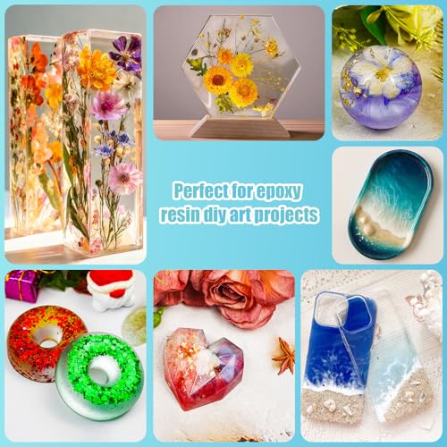 ProKKUV 16oz Epoxy Resin,Resin Art Kit for Beginners Molds for DIY Gift | Bubble Free Self Leveling Mix 1:1 Resin for Art Resin Casting Resin DIY Art Crafts - color: 16 OZ Kit