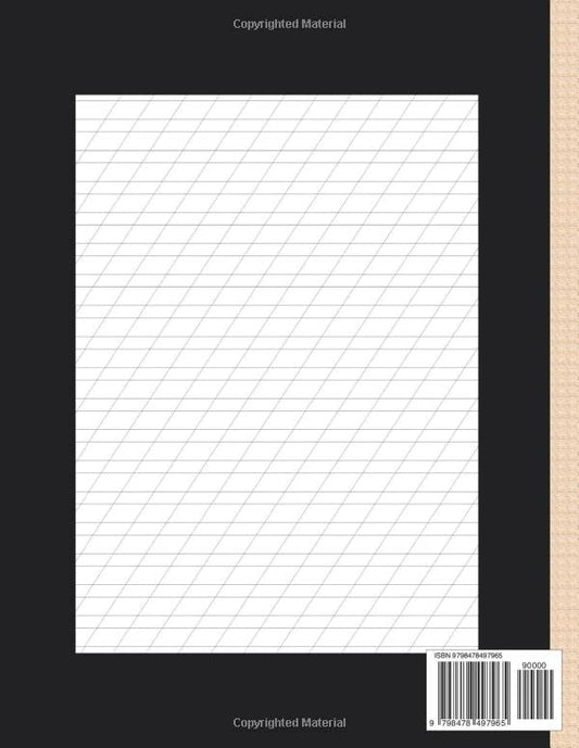 Copperplate Calligraphy Practice Paper: Copperplate calligraphy workbook. Proportion 3: 2: 3 with inclined lines of 55 degrees for hand lettering.