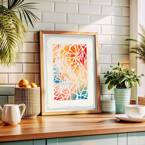 12Pcs Mixed Media Stencils for Painting,Reusable Abstract Texture Templates,Layering Spray Paint Stencils Kit for Wall Canvas Wood Card DIY Crafts Art