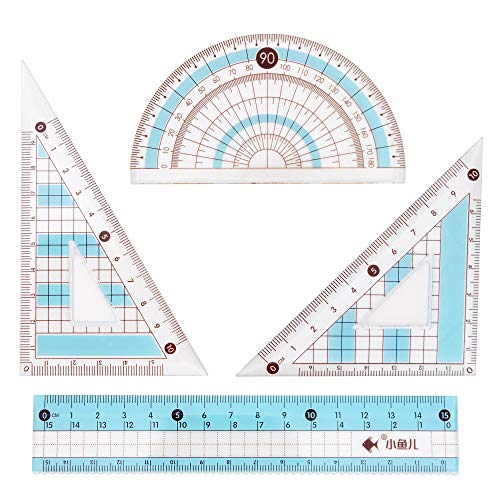 8 Pcs Compass/Math Set for Students with Shatterproof Storage Box, Geometry Set for School, Includes Ruler, Protractor, Compass, Pencil,Pencil Sharpener and Eraser,etc. Perfect Gift