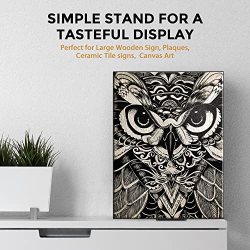 TR-LIFE 10 Inch Large Plate Stands for Display - Metal Plate Holder Display Stand + Picture Frame Holder Stand + Small Easels for Decorative Platter, Book, Plaques, Photo, Tabletop Art (2 Pack) - size: 10 Inch