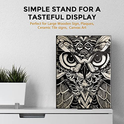 TR-LIFE 10 Inch Large Plate Stands for Display - Metal Plate Holder Display Stand + Picture Frame Holder Stand + Small Easels for Decorative Platter, Book, Plaques, Photo, Tabletop Art (2 Pack) - size: 10 Inch