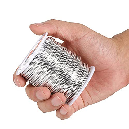 Aluminum Craft Wire 18 Gauge(1.0mm)–328 Feet(100M)+18 Gauge (1.0mm) 32.8Ft (10M) + Pliers – Bendable Metal Wire for Sculpting, Armature, Jewelry Making, DIY Crafts (Silver) - size: 18Gauge, style: Silvery