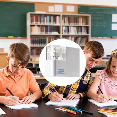 Battery Powered Electric Pencil Sharpener for No.2/Colored Pencils 6-8mm